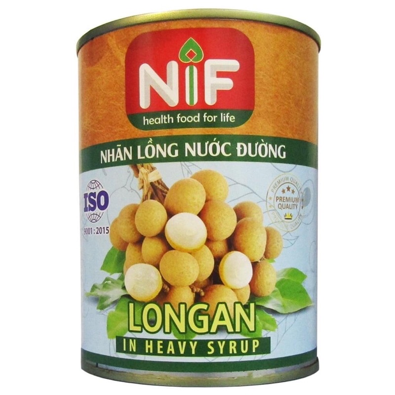 Nhãn lồng nước đường NIF lon 560g