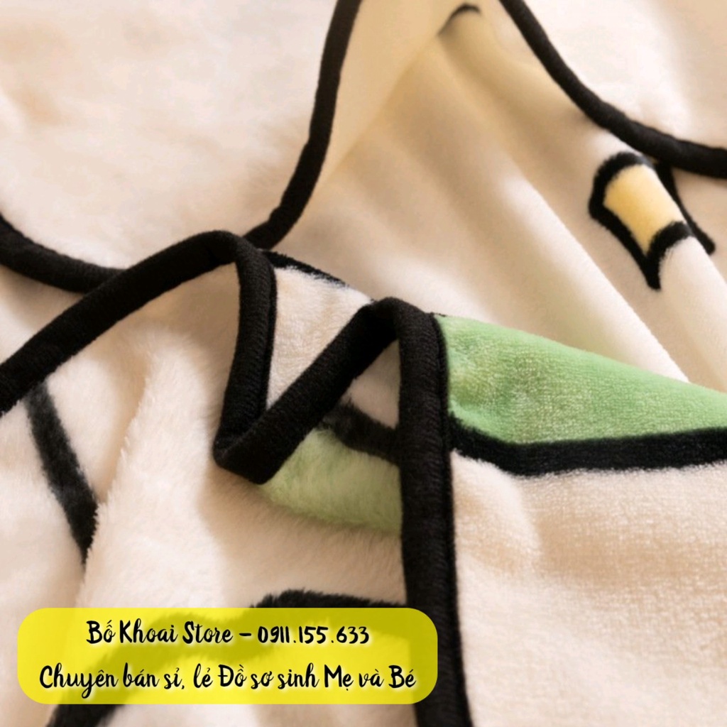 Chăn lông tuyết 4 mùa hàng đẹp 1m x 1m4 - Chăn băng nhung siêu mềm mịn cho bé - Bố Khoai Store