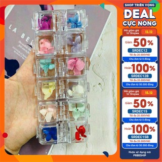 Hoa khô lụa cánh to trang trí móng, hoa khô lụa ẩn gel/bột Thiên Di Nail