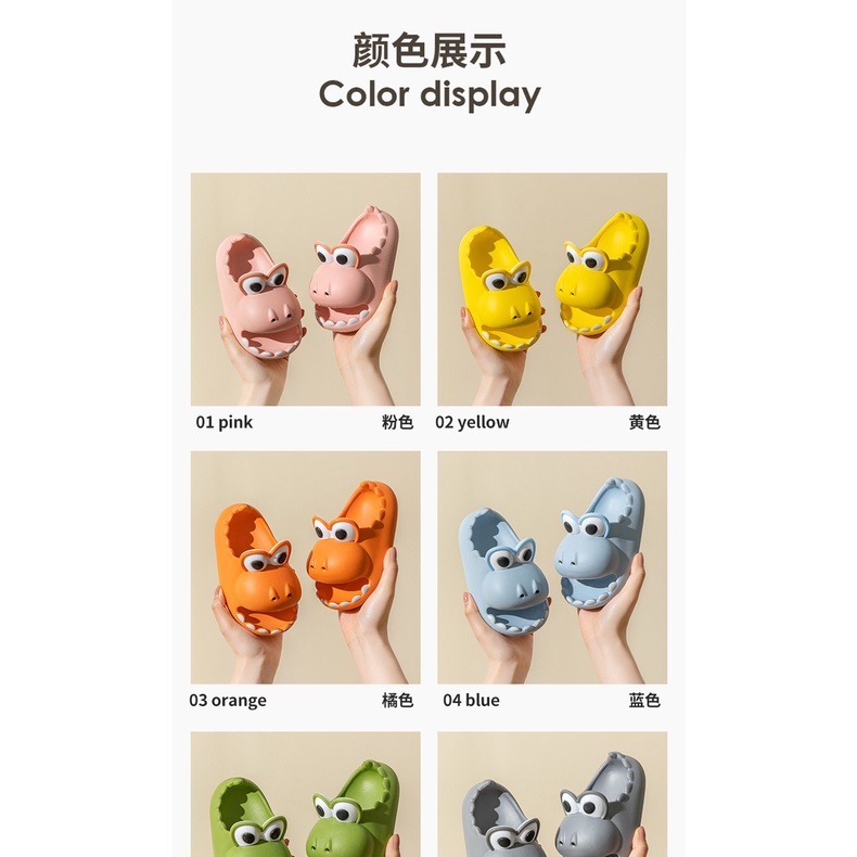 Dép quai ngang nam nữ Cá Sấu mắt to há miệng chọn tăng 1 size