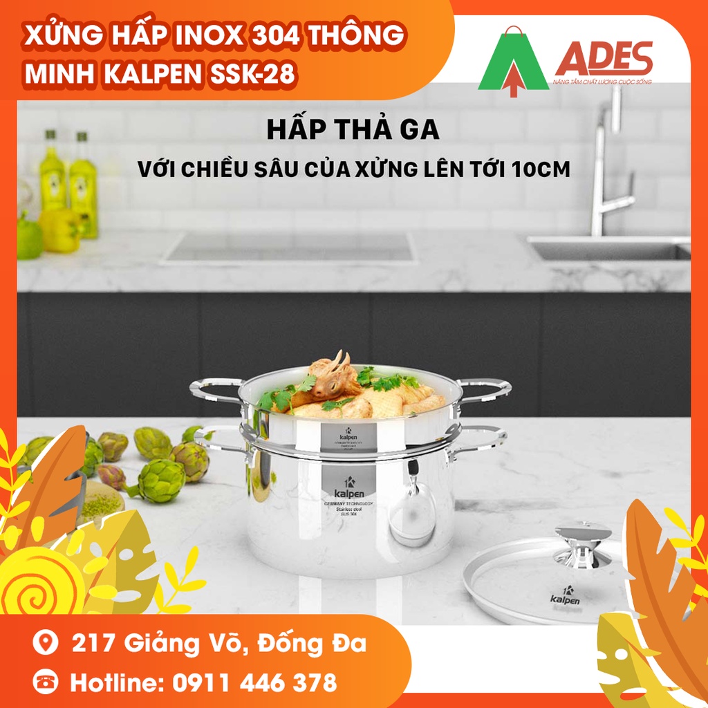 Xửng hấp Inox 304 thông minh Kalpen SSK-20