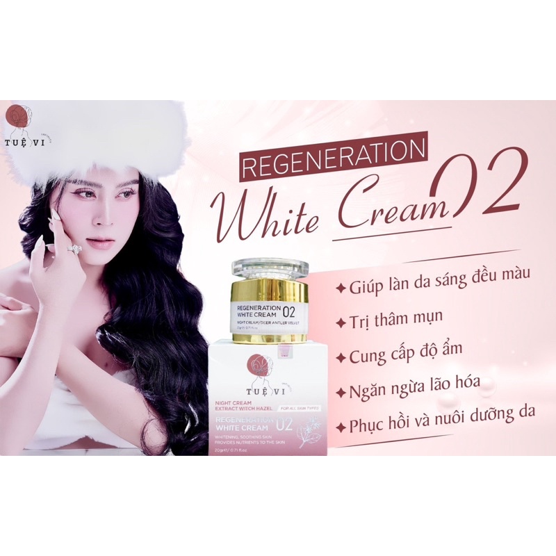 kem Tuệ Vi 02 Dưỡng trắng , đẩy lùi lão hoá , căng bóng da(cam kết hiệu quả 100%)