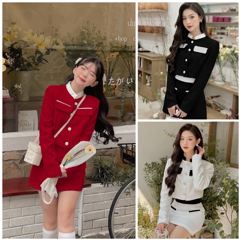 SET ÁO DẠ KÈM CHÂN VÁY