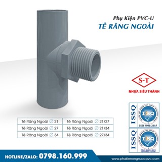 Tê ren ngoài, tê răng ngoài giảm PVC phi 21, 27, 34