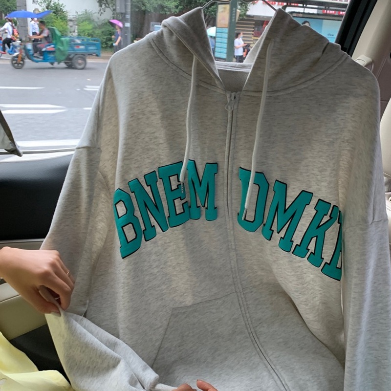 NRVP Áo KhoáC Hoodie Tay DàI KiểU DáNg Thể Thao Cho Nữ