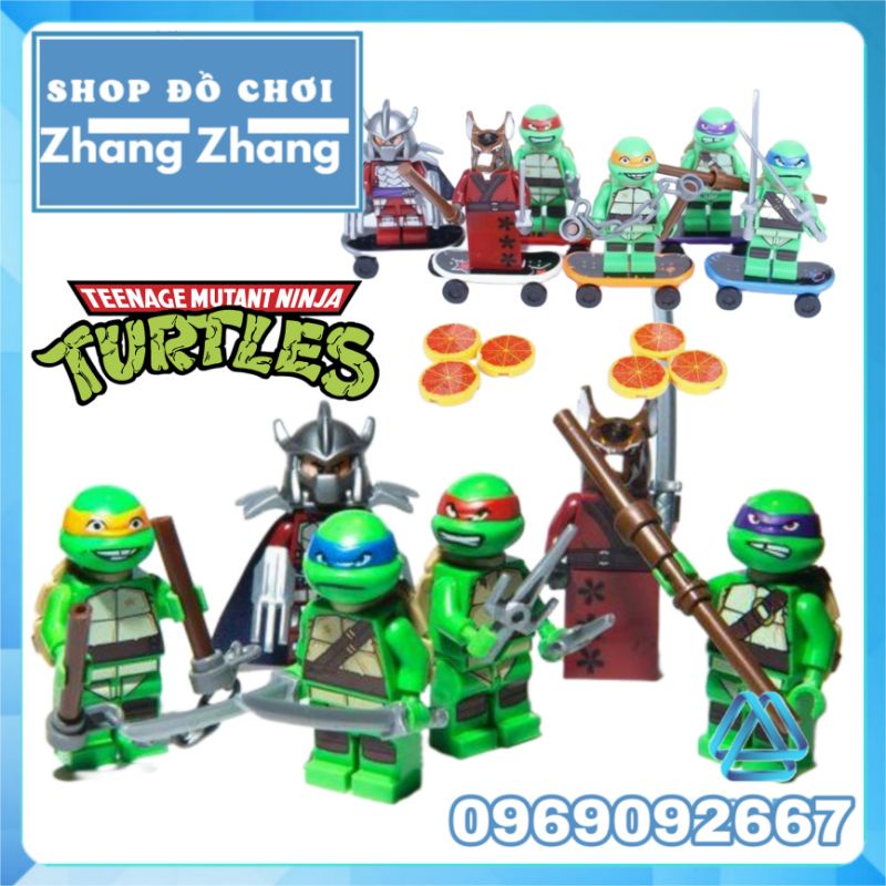 Đồ chơi Xếp hình Ninja Rùa Teenage Mutant Turtles Donztello Leonardo Raphael Shredder Minifigures Bela 10200 10205