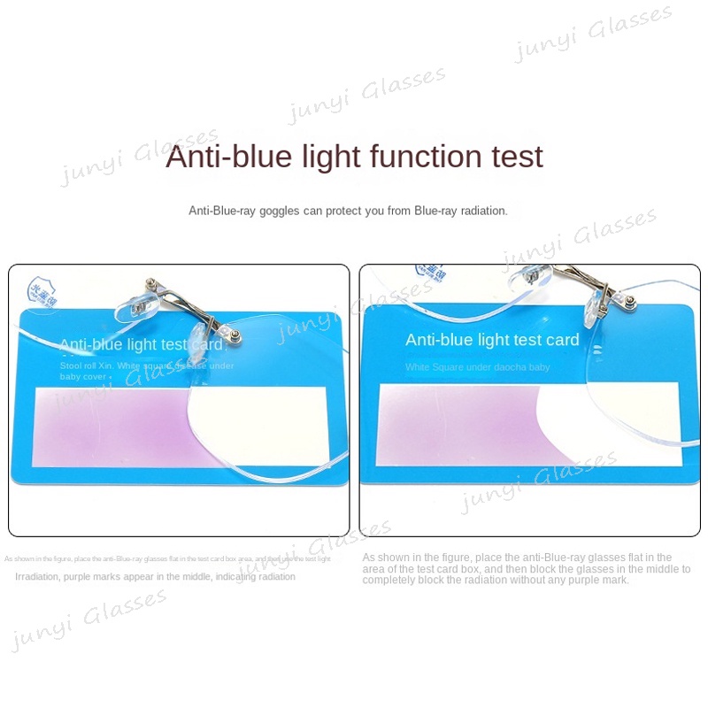 Mắt Kính Không Gọng Vuông Bằng Kim Loại Chống Tia Bức Xạ Chống Ánh Sáng Xanh Máy Tính Phong Cách Hàn Quốc Cho Nam Và Nữ