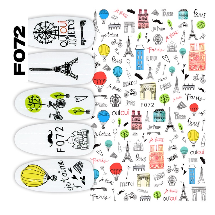 Miếng Dán Móng Tay 3D Nail Sticker Tráng Trí Hoạ Tiết Hoạt Hình Minion Cực Đáng Yêu Phill And Tim F067 -  F068