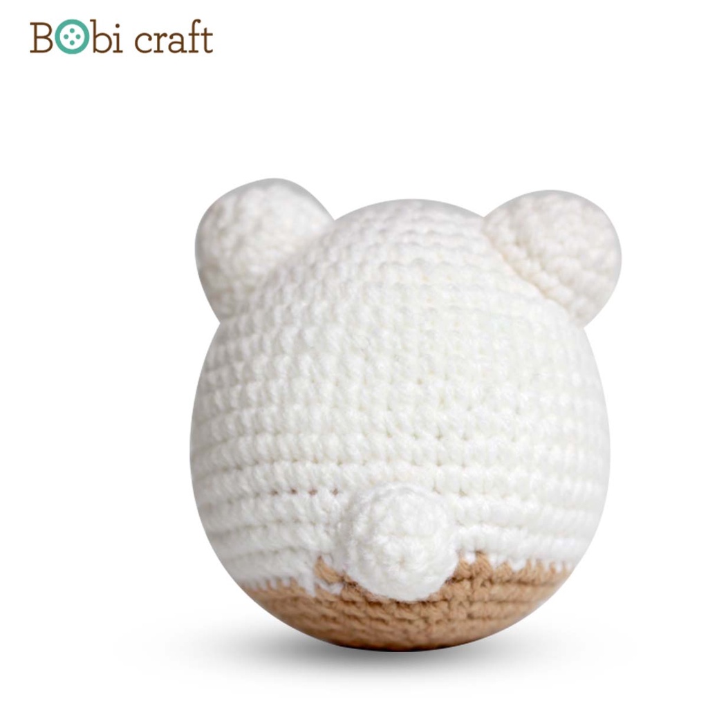 Thú bông len Bobicraft - Gấu Bobbie lục lạc - Đồ chơi an toàn Quà tặng bé