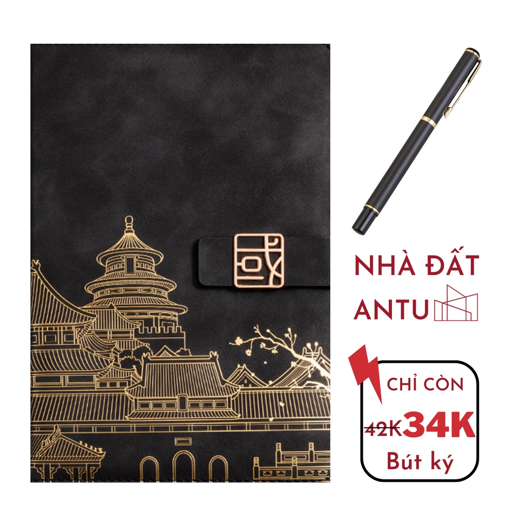 Sổ tay ghi chép và bút gel nước văn phòng - Sổ tay doanh nhân và bút ký hợp đồng SB001 - Nhà Đất Antu