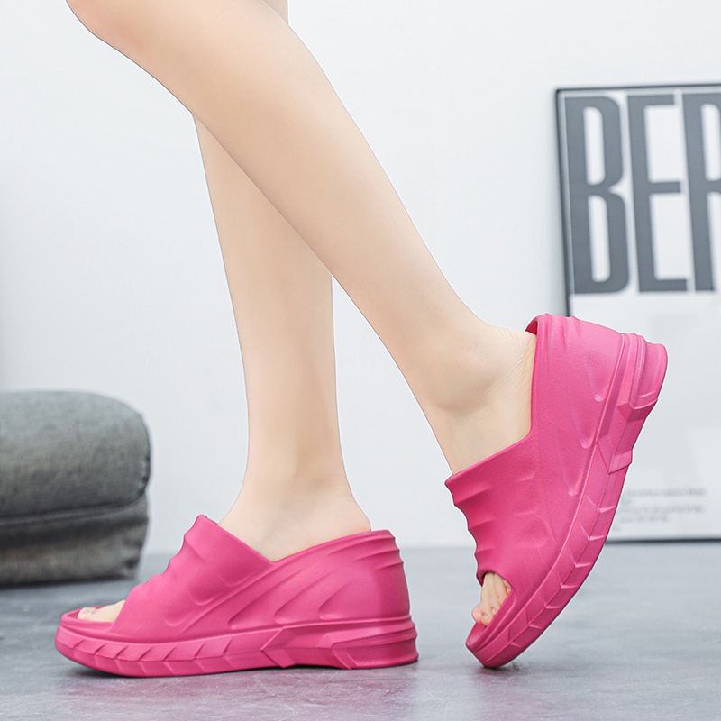 Mới Giày Cao Su 8cm Hở Ngón Size 34-41