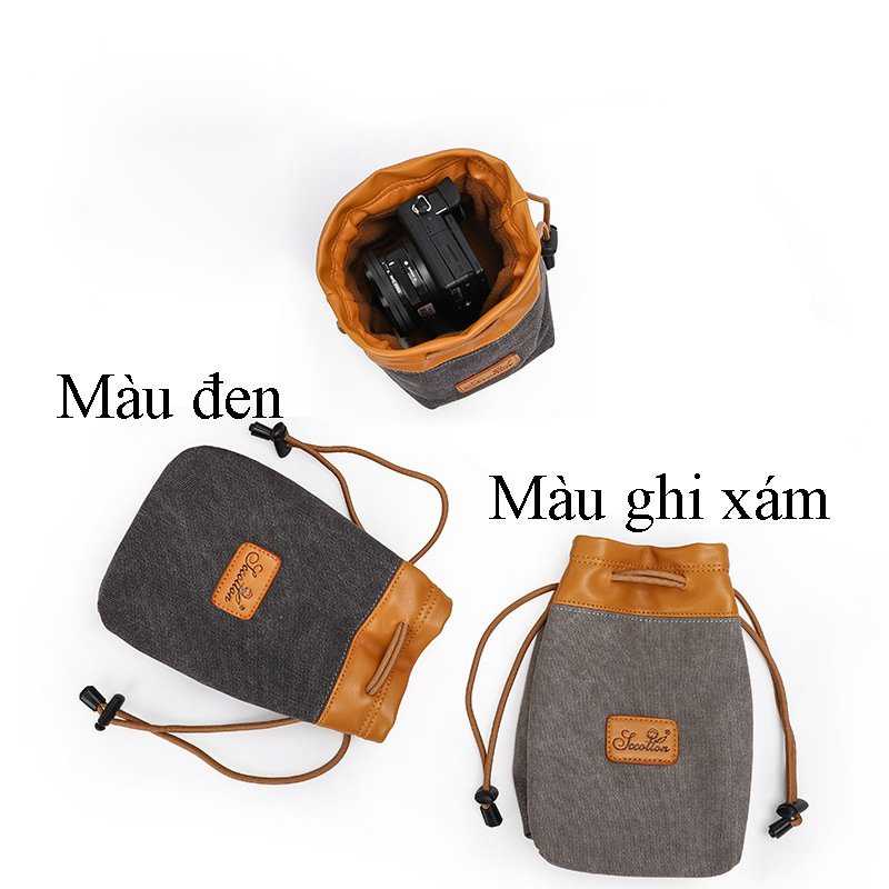 Túi đựng lens ống kính kiểu dây rút-Túi đựng máy ảnh