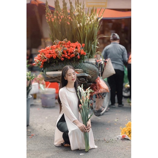 Set áo dài dáng suông kèm quần