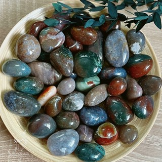 Đá thanh tẩy Tumble Ocean Jasper nhiều hoạ tiết đẹp mắt sưu tầm, trang trí, thanh tẩy tarot, reiki, thiền định