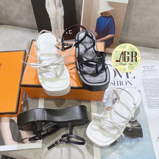 Sandal xuồng nơ thắt da mềm cao 5 cm