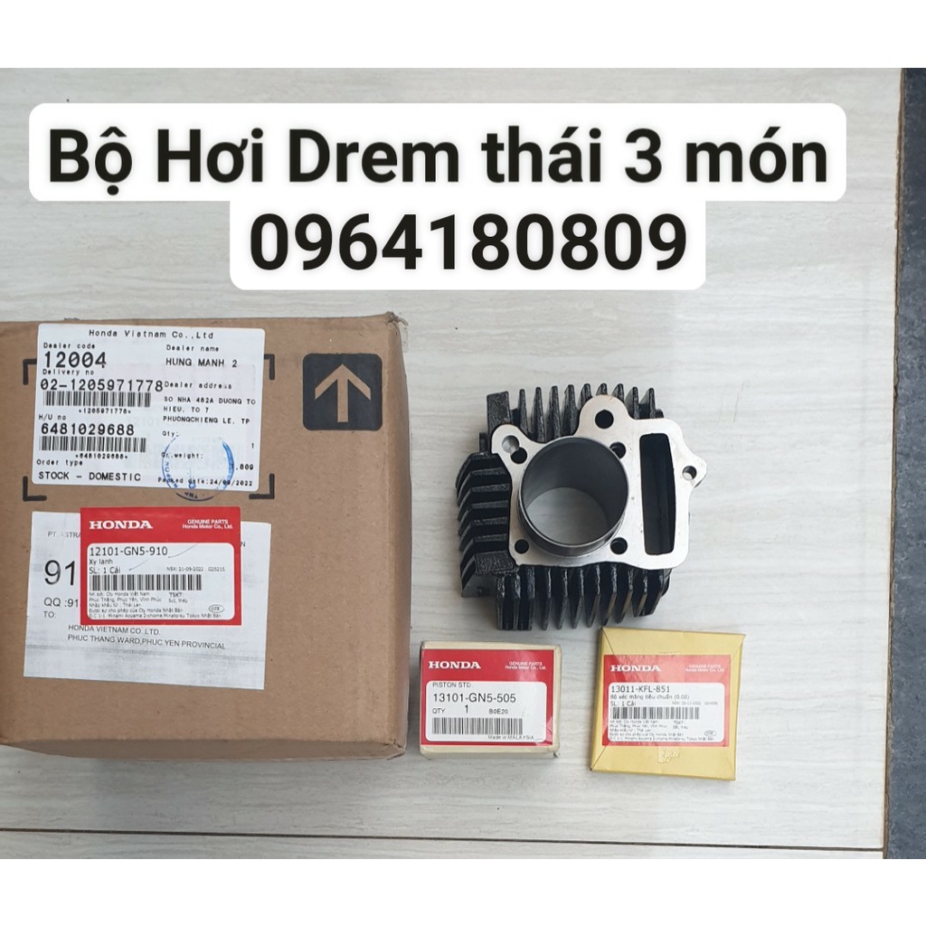 Bộ HƠi Xy Lanh + Pít Tông + Xéc Măng Drem thái Win Thái