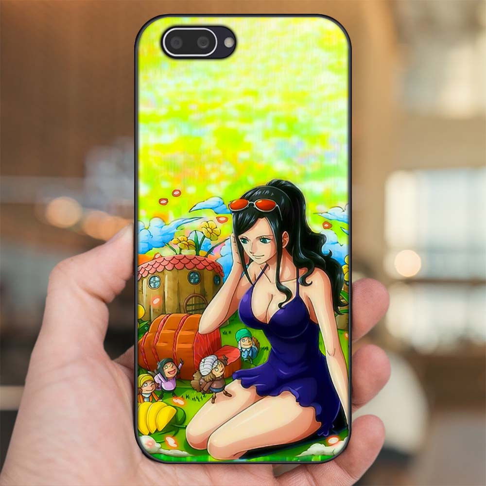 Ốp lưng Oppo A3S viền đen in hình Nico Robin One Piece Đảo Hải Tặc