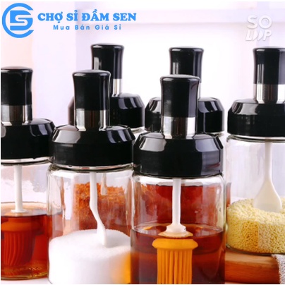 Lọ đựng gia vị thủy tinh kèm muống tiện dụng G427-LoGV