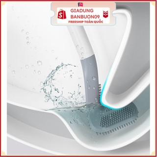 Chổi cọ nhà vệ sinh, cây cọ toilet bồn cầu bằng silicon, chổi cọ toilet