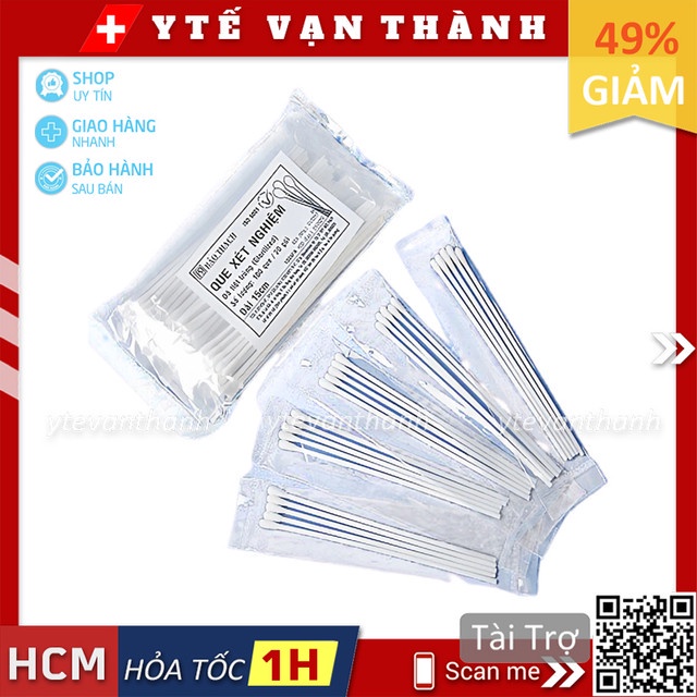 ✅ Que Gòn Xét Nghiệm Bảo Thạch (Bịch 100 Que) | Hoặc Thương Hiệu Tương Đương -VT0207 | Y Tế Vạn Thành