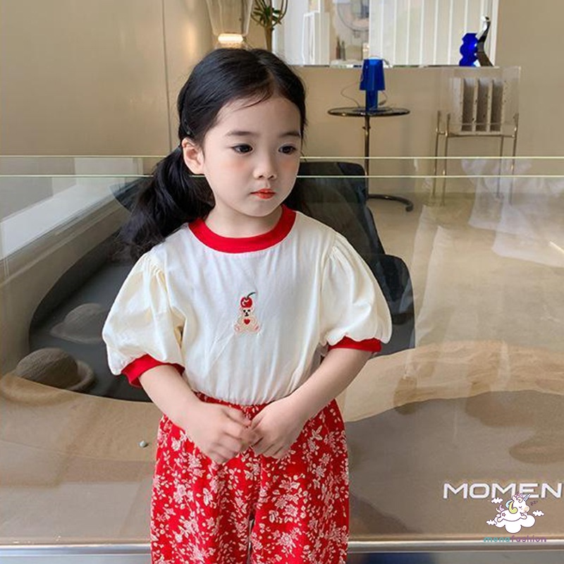 Áo Tay Ngắn Họa Tiết Chấm Bi Phong Cách Đường Phố Hàn Quốc