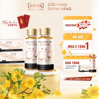 2 hộp Nước Uống Làm Đẹp Collagen ADIVA 14lọ/hộp Tặng 1 hộp Nước Uống Làm Đẹp Collagen ADIVA 14lọ