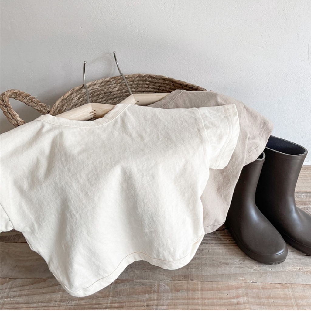 Áo Thun Tay Ngắn Bằng Cotton Thời Trang Mùa Hè Dành Cho Trẻ Em