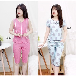 Bộ mặc nhà, đồ bộ mặc nhà, sau sinh quần lửng đẹp - silequanaomacnha