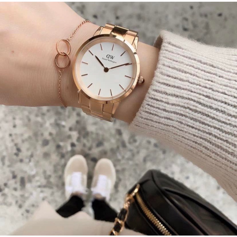0 Đồng hồ Nam Nữ Daniel Welington Iconic Link dây vàng mặt trắng - DanielStoreVn 0 | BigBuy360 - bigbuy360.vn