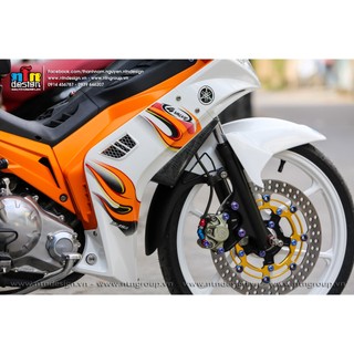 Tem Exciter 2008 - 2010 mẫu tem lửa ( Cam - Trắng)
