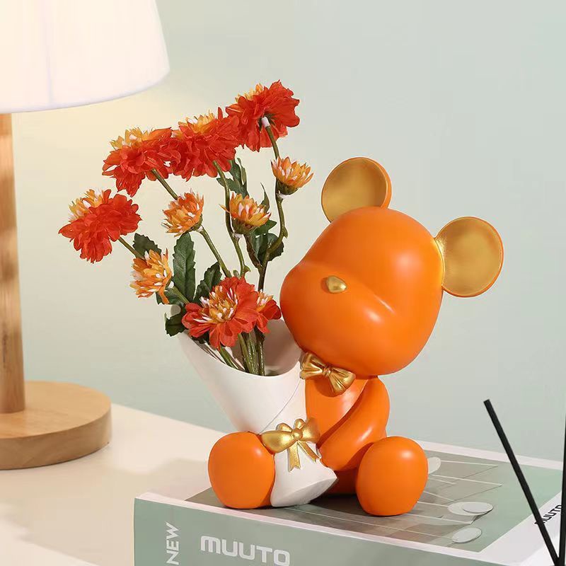 Ống Heo Tiết Kiệm Bằng Nhựa Resin Không Vỡ Hình Chú Chó Teddy Hoạt Hình Dễ Thương Dành Cho Trẻ Em