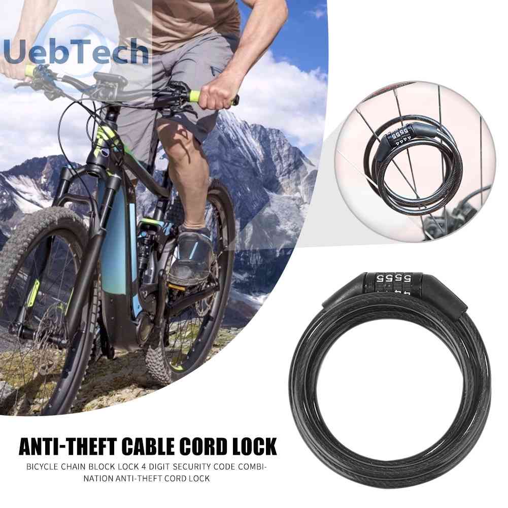 Khóa Xích Xe Đạp 110cm Mật Mã 4 Số Chống Trộm