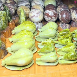 Đá phong thủy quả đu đủ làm đồ thờ làm quà tặng độc đáo