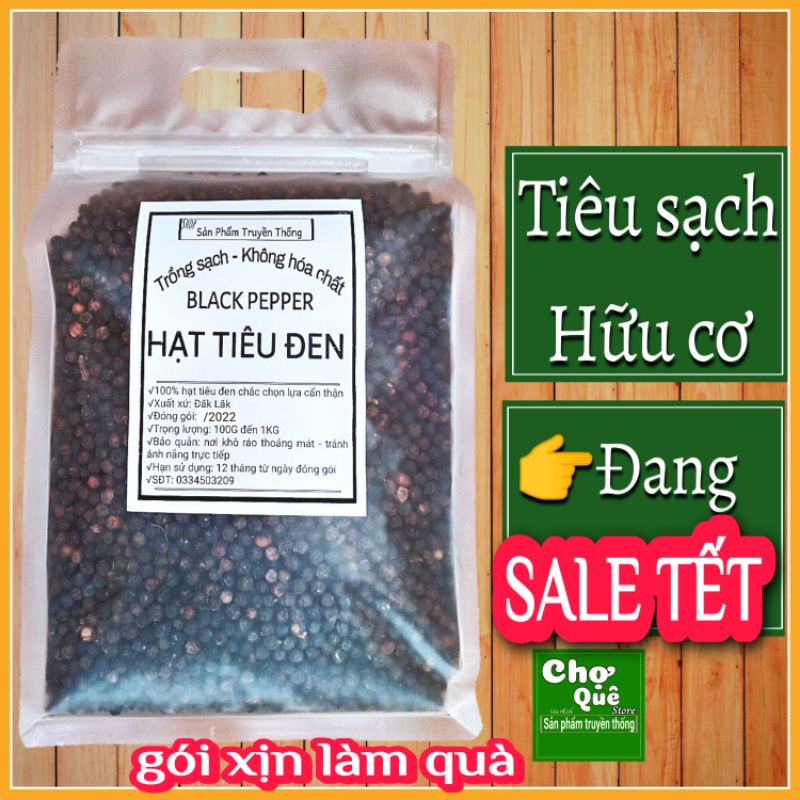 Hạt tiêu đen hữu cơ đặc sản Đăk Lắk, cay nồng thơm ngon, trồng sạch không hóa chất, gia vị nấu ăn ngon - SPTT