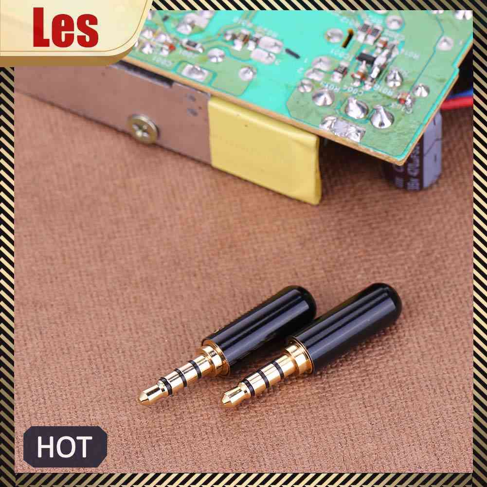 Set 2 Đầu Kết Nối Tai Nghe 3.5mm 1 / 8in TRRS 4 Cực