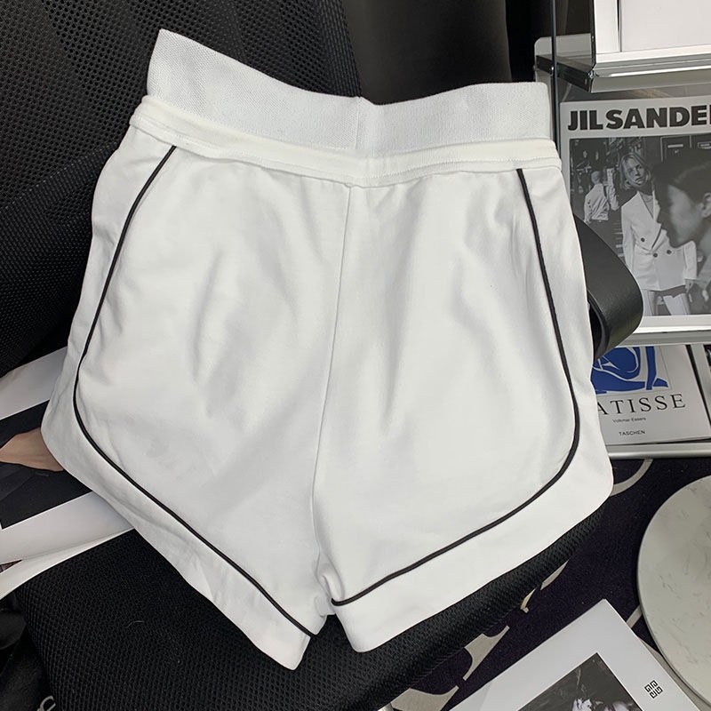 Jiashucheng Quần Short Thể Thao Dáng Chữ a Lưng Thun Dây Rút Phong Cách Mới Mùa Hè Cho Nữ