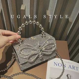 Túi hộp bướm đính đá bling bling ( CÓ SẴN )