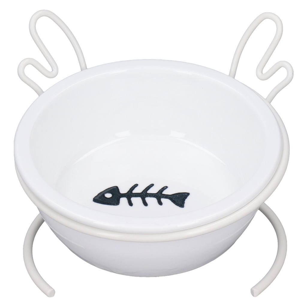 Có thể bán buôn Bát ăn chống gù cho chó mèo sứ thủy tinh đơn đôi, bát ăn chống kiến Virgina056 Hàng giao ngay