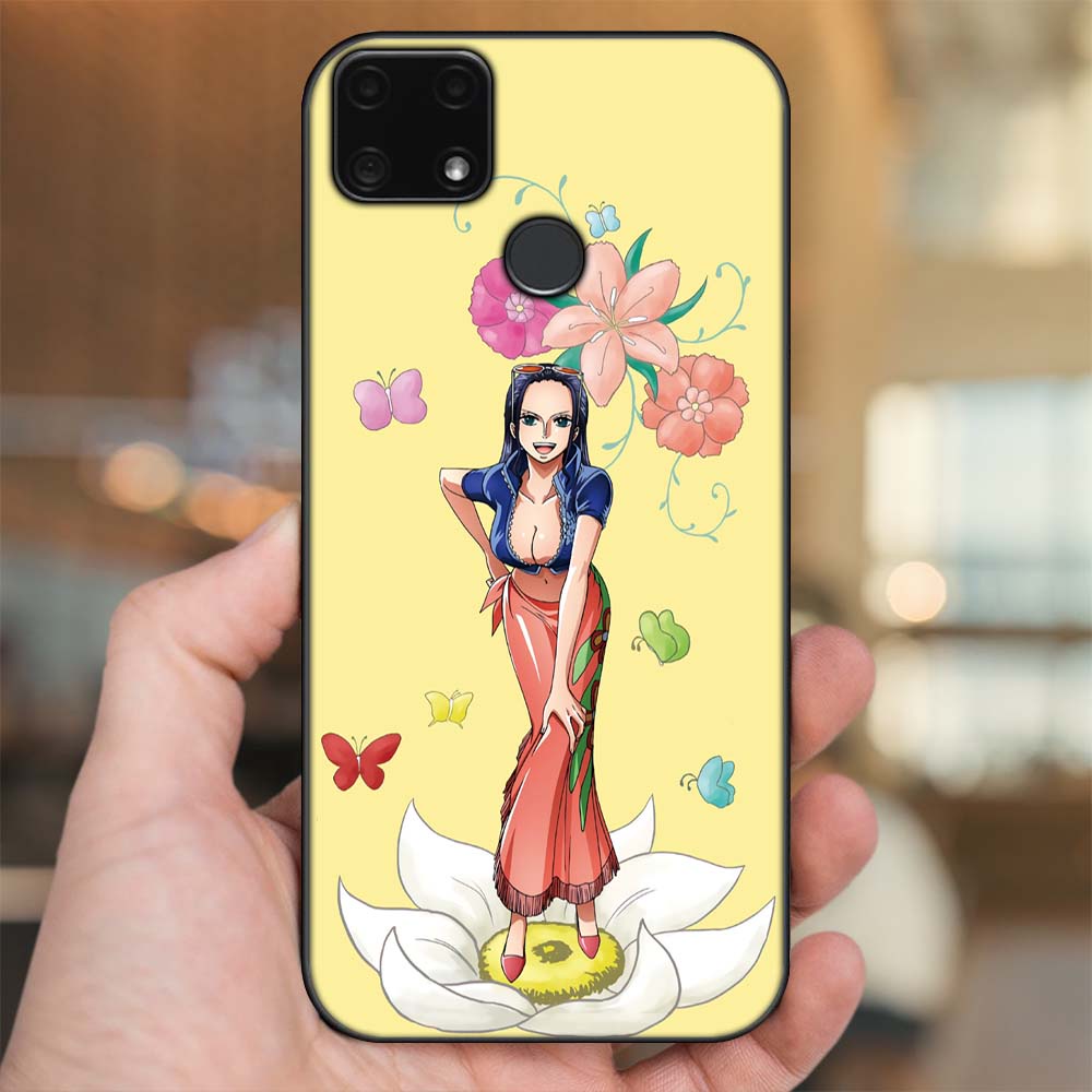 Ốp lưng Realme C25 viền đen in hình Nico Robin One Piece Đảo Hải Tặc