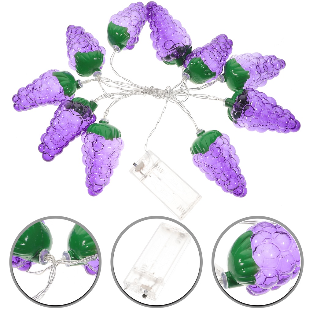 Dây Đèn LED 10 Bóng 1.5m Ánh Sáng Trắng Ấm Trang Trí Tiệc