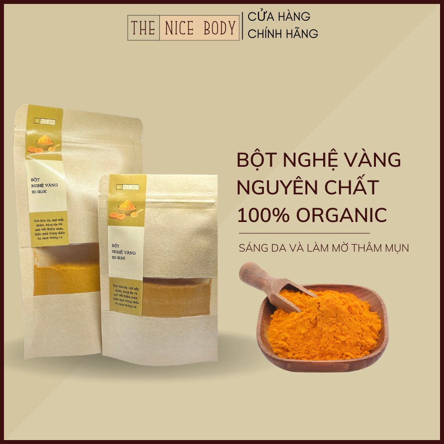 Bột Nghệ Vàng, Mặt Nạ Nghệ Đắp Mặt Giúp Trẻ Hóa Da, Mờ Nếp Nhăn, Trắng Da Và Mờ Vết Thâm Mụn Trứng Cá