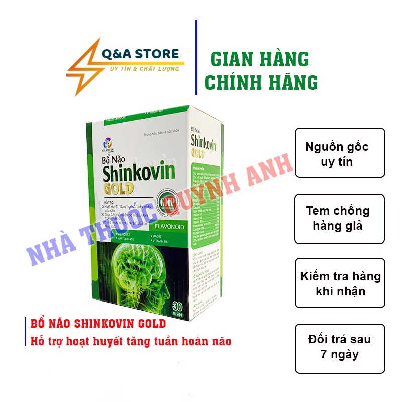 BỔ NÃO SHINKOVIN GOLD HỖ TRỢ HOẠT HUYẾT TĂNG TUẦN HOÀN NÃO