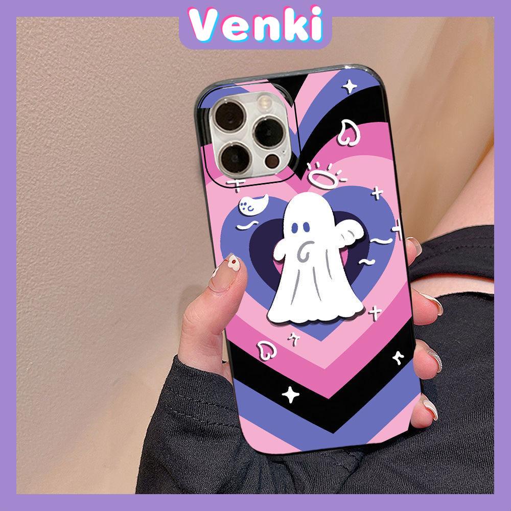Case iPhone 14 Pro Max Soft TPU Candy Case Pink Love Cute Ghost Glossy Black Case Camera Protection Shockproof For iPhone 13 12 11 Plus Pro Max 7 Plus X XR