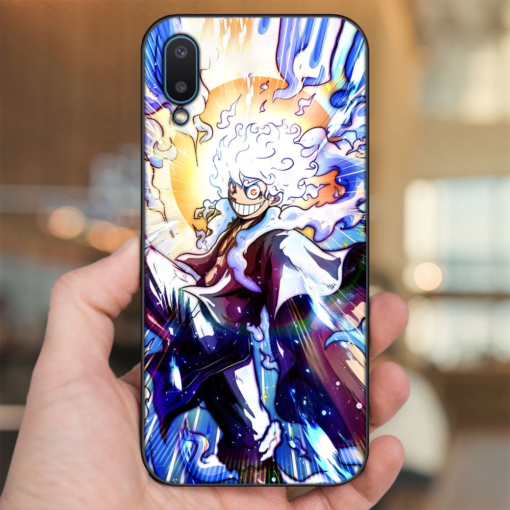 Ốp lưng Samsung A02 viền đen in hình Luffy Gear 5 Nika One Piece Đảo Hải Tặc