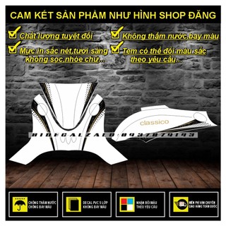 Tem rời mio fino classico mẫu hoa văn trắng đen - bi decal