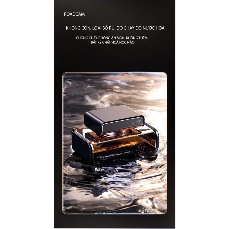 Nước Hoa Ô Tô DUKE Đặt Taplo Hương Thơm Tự Nhiên Khử Mùi, Chống Say Xe Cao Cấp