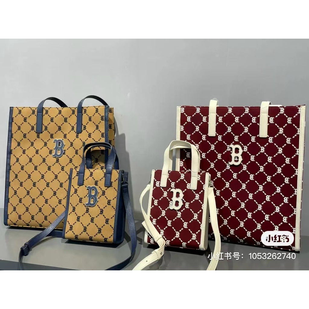 túi tote mlb kèm ví nhỏ size 37 x 40 x 9 cm nâu