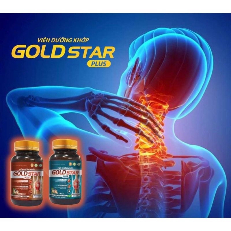 Viên uống dưỡng khớp GOLD STAR PLUS, giảm đau xương khớp tăng tiết dịch cho khớp, hỗ trợ ngừa thoái hóa khớp