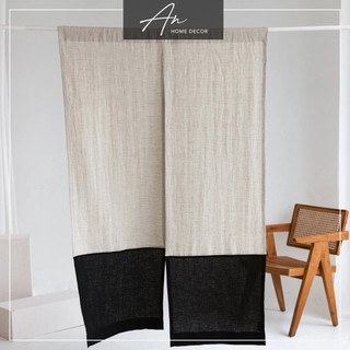 Rèm Noren Linen 2 tà phối màu
