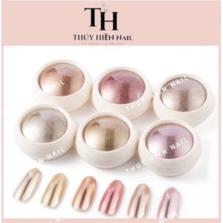 Sét nhũ tráng gương nén 6 màu, bột 6 màu, tráng gương ngọc trai, tráng gương lẻ màu.